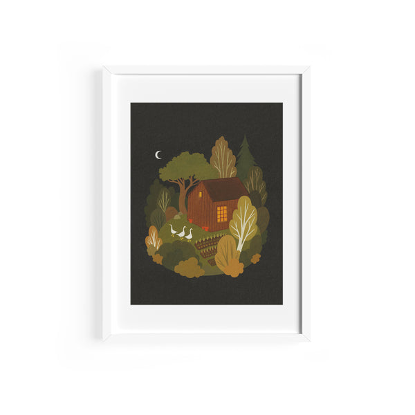Garden Geese Print