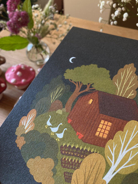 Garden Geese Print