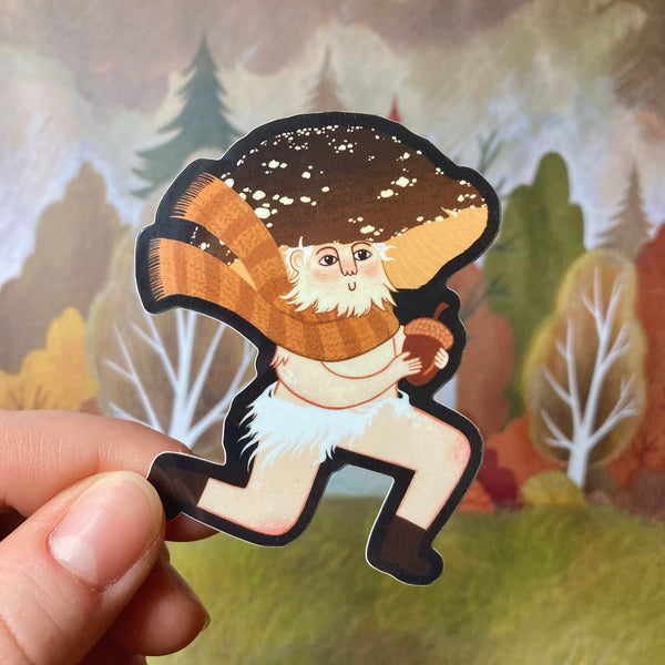 Mushroom with Acorn Sticker