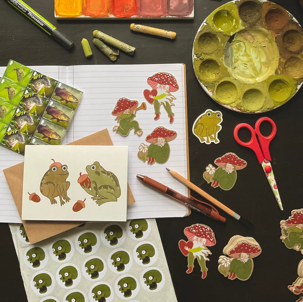 Acorn Frogs Card