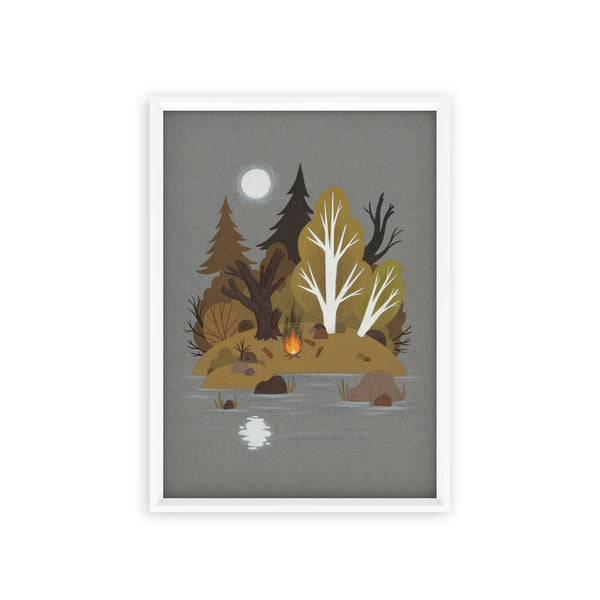 Moonlit Campfire Postcard
