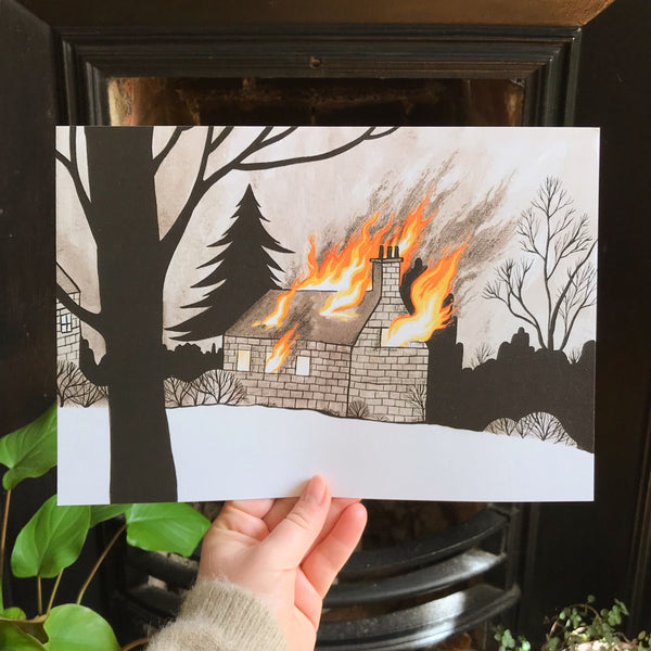Burning House Print