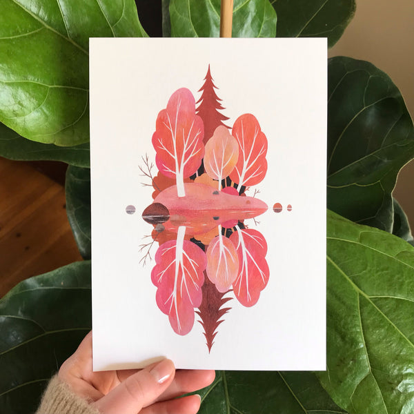 Pink Island Print