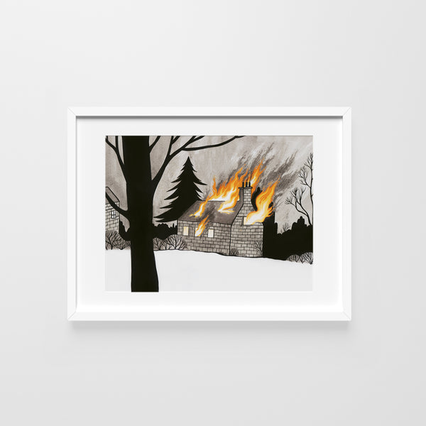Burning House Print