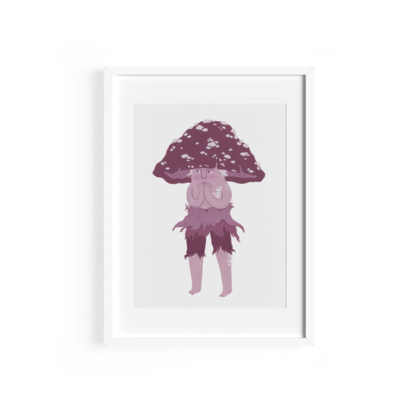 Mushroom Print - Violet Blusher