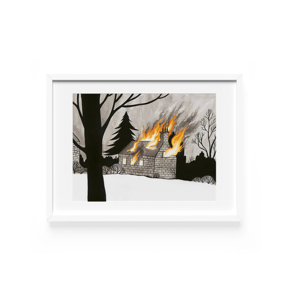 Burning House Print