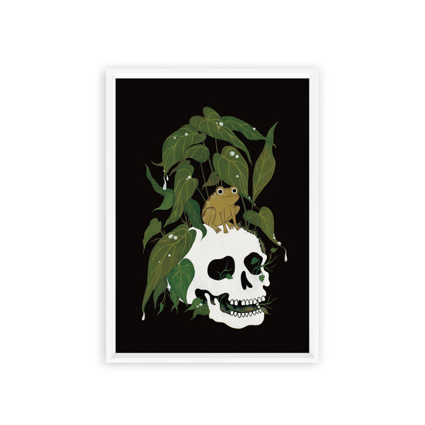 Frog and Skull Print