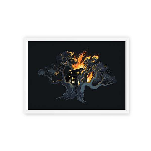 Burning Treehouse Print