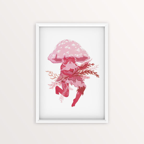 Mushroom Print - Shady Pink Cap