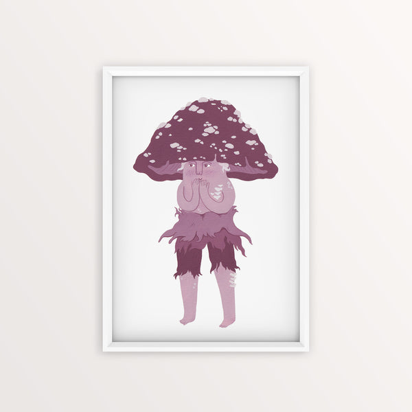 Mushroom Print - Violet Blusher