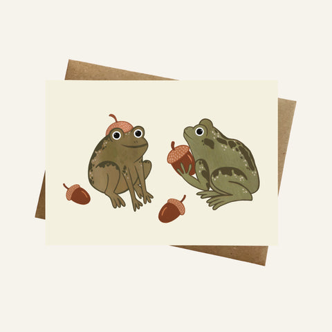 Acorn Frogs Card