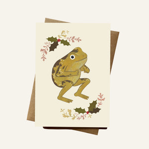 Frog & Holly Card