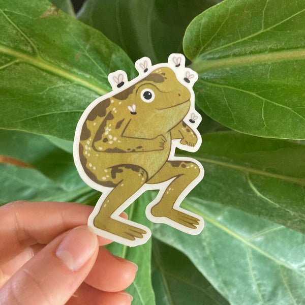 Frog and Flies Sticker