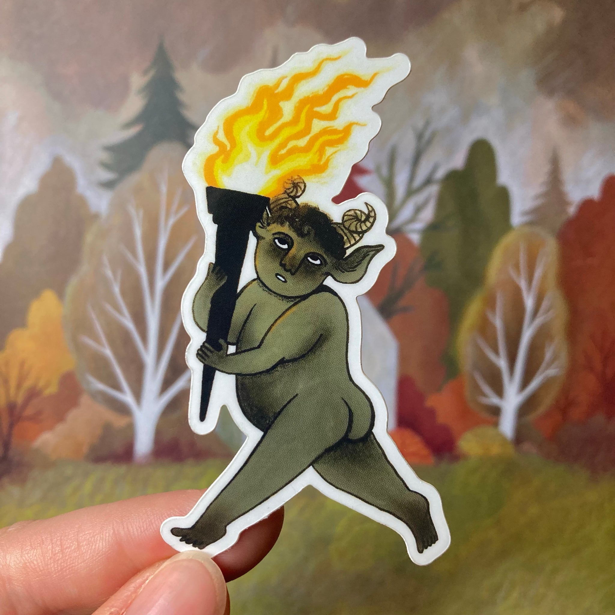 Torchbearer Goblin Sticker