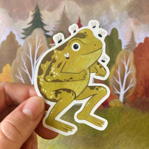 Frog and Flies Sticker