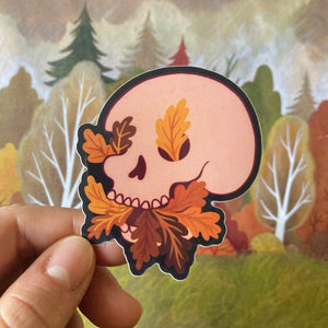 Autumn Skull Sticker