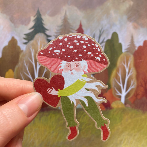 Mushroom Sprite with Heart