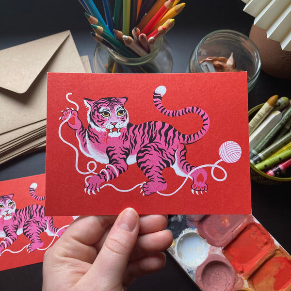 Pink Tiger Postcard