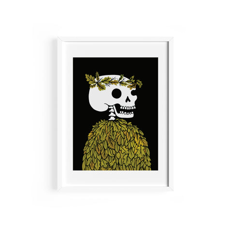 Leafy Skull Postcard