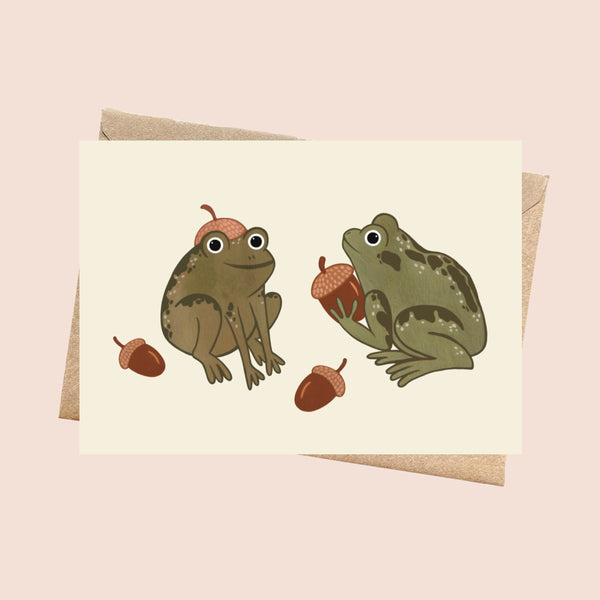 Acorn Frogs Card