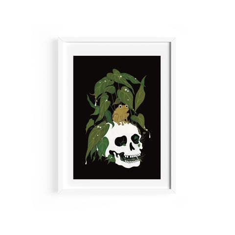 Frog and Skull Print