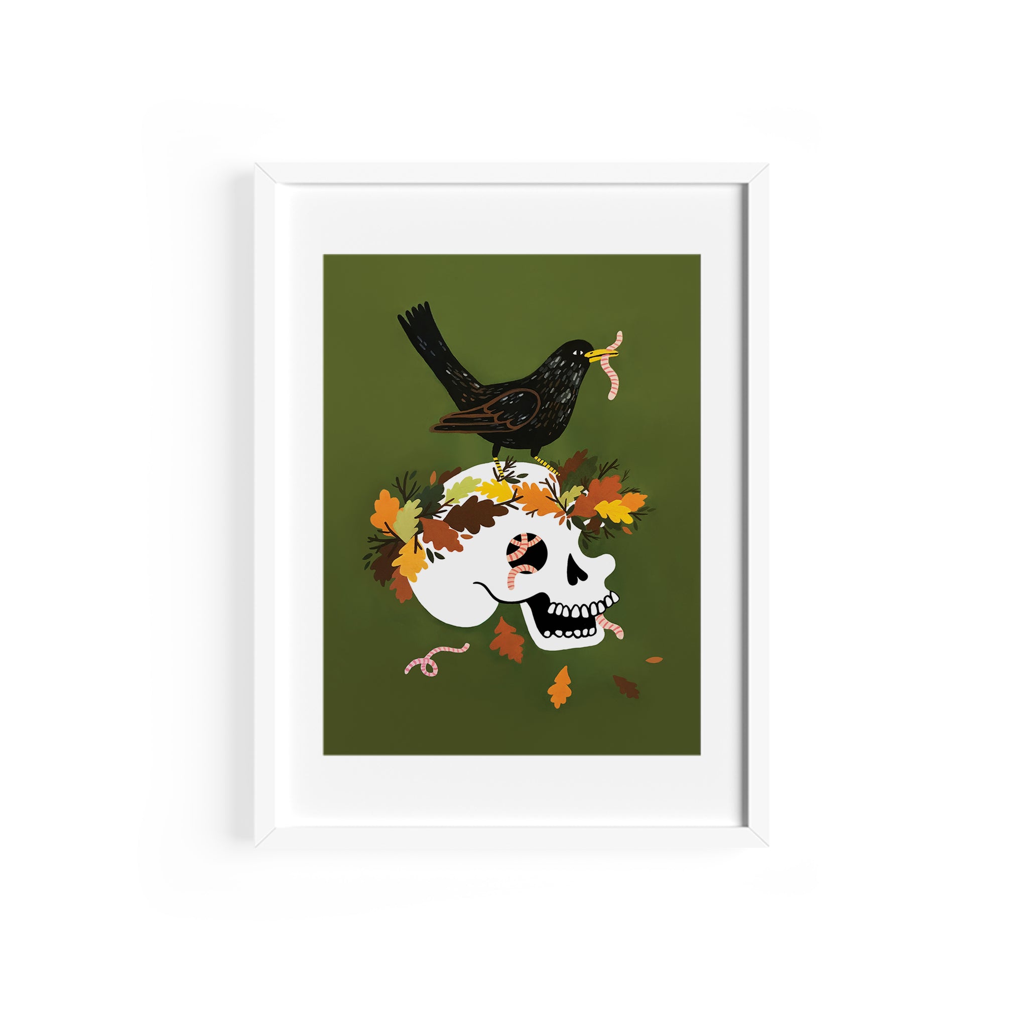 Blackbird and Skull Print
