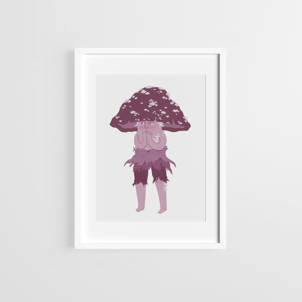 Mushroom Print - Violet Blusher